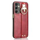 For Samsung Galaxy A25 5G Wristband Leather Back Phone Case(Red) - 3
