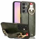 For Samsung Galaxy A25 5G Wristband Leather Back Phone Case(Green) - 1