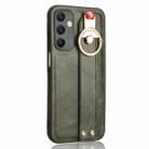 For Samsung Galaxy A25 5G Wristband Leather Back Phone Case(Green) - 3