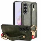 For Samsung Galaxy A36 5G Wristband Leather Back Phone Case(Green) - 1