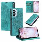 For Samsung Galaxy A33 5G Totem Embossed Magnetic Leather Phone Case(Green) - 1