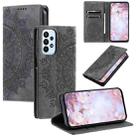 For Samsung Galaxy A53 5G Totem Embossed Magnetic Leather Phone Case(Grey) - 1