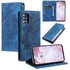 For Samsung Galaxy A71 4G Totem Embossed Magnetic Leather Phone Case(Blue) - 1