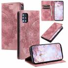 For Samsung Galaxy A71 5G Totem Embossed Magnetic Leather Phone Case(Rose Gold) - 1