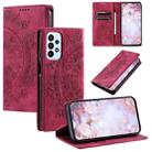 For Samsung Galaxy A73 5G Totem Embossed Magnetic Leather Phone Case(Red) - 1