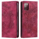 For Samsung Galaxy S20 FE 4G / 5G Totem Embossed Magnetic Leather Phone Case(Red) - 1