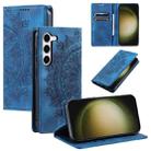 For Samsung Galaxy S23 5G Totem Embossed Magnetic Leather Phone Case(Blue) - 1