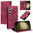 For Samsung Galaxy S23 5G Totem Embossed Magnetic Leather Phone Case(Red) - 1