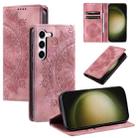For Samsung Galaxy S23 5G Totem Embossed Magnetic Leather Phone Case(Rose Gold) - 1