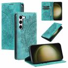 For Samsung Galaxy S23 5G Totem Embossed Magnetic Leather Phone Case(Green) - 1