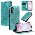 For Samsung Galaxy S23 FE 5G Totem Embossed Magnetic Leather Phone Case(Green) - 1