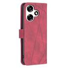 For Infinix Hot 30 Magnetic Buckle Rhombus Texture Leather Phone Case(Red) - 3