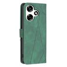 For Infinix Hot 30 Magnetic Buckle Rhombus Texture Leather Phone Case(Green) - 3