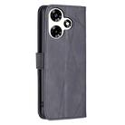 For Infinix Hot 30 Magnetic Buckle Rhombus Texture Leather Phone Case(Black) - 3