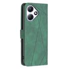 For Infinix Hot 30 Play NFC Magnetic Buckle Rhombus Texture Leather Phone Case(Green) - 3