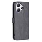 For Infinix Hot 30 Play NFC Magnetic Buckle Rhombus Texture Leather Phone Case(Black) - 3