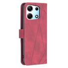 For Infinix Note 30 5G Magnetic Buckle Rhombus Texture Leather Phone Case(Red) - 3