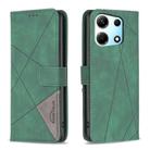 For Infinix Note 30 5G Magnetic Buckle Rhombus Texture Leather Phone Case(Green) - 1