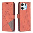 For Infinix Note 30 5G Magnetic Buckle Rhombus Texture Leather Phone Case(Brown) - 1