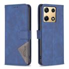 For Infinix Note 30 Pro Magnetic Buckle Rhombus Texture Leather Phone Case(Blue) - 1