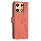 For Infinix Note 30 Pro Magnetic Buckle Rhombus Texture Leather Phone Case(Brown) - 3