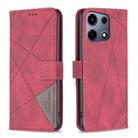 For Infinix Note 30 VIP Magnetic Buckle Rhombus Texture Leather Phone Case(Red) - 1
