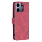 For Infinix Note 30 VIP Magnetic Buckle Rhombus Texture Leather Phone Case(Red) - 3