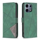 For Infinix Note 30 VIP Magnetic Buckle Rhombus Texture Leather Phone Case(Green) - 1