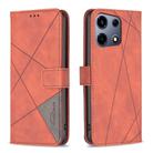 For Infinix Note 30 VIP Magnetic Buckle Rhombus Texture Leather Phone Case(Brown) - 1