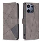 For Infinix Note 30 VIP Magnetic Buckle Rhombus Texture Leather Phone Case(Grey) - 1
