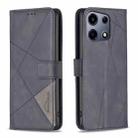 For Infinix Note 30 VIP Magnetic Buckle Rhombus Texture Leather Phone Case(Black) - 1