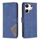 For Infinix Zero 30 4G Magnetic Buckle Rhombus Texture Leather Phone Case(Blue) - 1