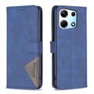 For Infinix Zero 30 5G Magnetic Buckle Rhombus Texture Leather Phone Case(Blue) - 1