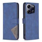 For Infinix Note 30i Magnetic Buckle Rhombus Texture Leather Phone Case(Blue) - 1