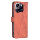 For Infinix Note 30i Magnetic Buckle Rhombus Texture Leather Phone Case(Brown) - 3