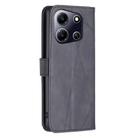 For Infinix Note 30i Magnetic Buckle Rhombus Texture Leather Phone Case(Black) - 3