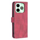 For Infinix Hot 40i Magnetic Buckle Rhombus Texture Leather Phone Case(Red) - 3