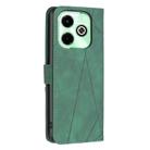 For Infinix Hot 40i Magnetic Buckle Rhombus Texture Leather Phone Case(Green) - 3