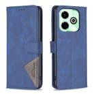 For Infinix Hot 40/40 Pro Magnetic Buckle Rhombus Texture Leather Phone Case(Blue) - 1