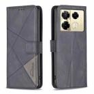 For Infinix Note 40 Pro 4G/5G/40 Pro+ 5G Magnetic Buckle Rhombus Texture Leather Phone Case(Black) - 1