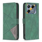 For Infinix GT 20 Pro 5G Magnetic Buckle Rhombus Texture Leather Phone Case(Green) - 1