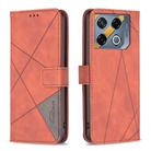 For Infinix GT 20 Pro 5G Magnetic Buckle Rhombus Texture Leather Phone Case(Brown) - 1