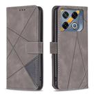 For Infinix GT 20 Pro 5G Magnetic Buckle Rhombus Texture Leather Phone Case(Grey) - 1