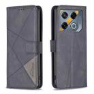 For Infinix GT 20 Pro 5G Magnetic Buckle Rhombus Texture Leather Phone Case(Black) - 1