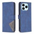 For Infinix Note 40X 5G Magnetic Buckle Rhombus Texture Leather Phone Case(Blue) - 1