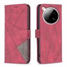 For Infinix Zero 40 4G Magnetic Buckle Rhombus Texture Leather Phone Case(Red) - 1