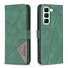 For Infinix Hot 50 4G Magnetic Buckle Rhombus Texture Leather Phone Case(Green) - 1