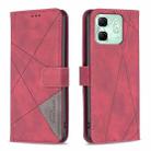 For Infinix Smart 9 / Hot 50i Magnetic Buckle Rhombus Texture Leather Phone Case(Red) - 1