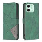 For Infinix Smart 9 / Hot 50i Magnetic Buckle Rhombus Texture Leather Phone Case(Green) - 1