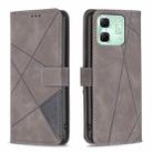 For Infinix Smart 9 / Hot 50i Magnetic Buckle Rhombus Texture Leather Phone Case(Grey) - 1